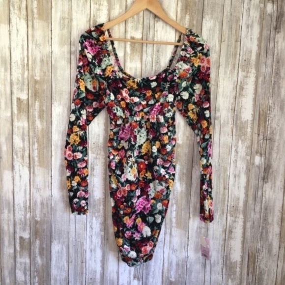NWT Wild Fable Black Floral Dress - Picture 2 of 5